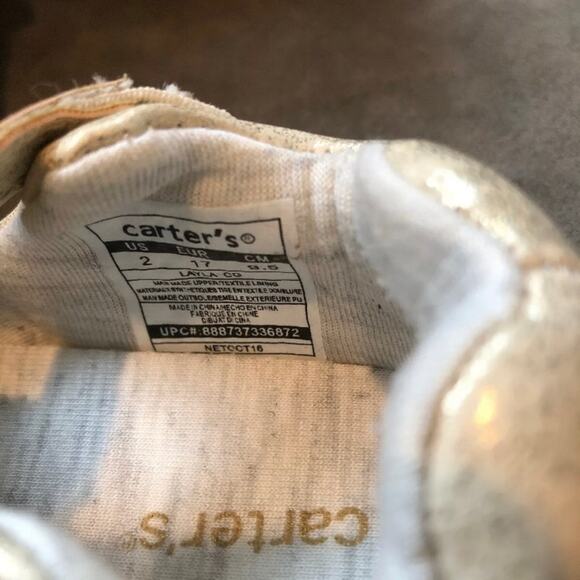Carter’s Gold Crawling Shoes, Layla Infant Girl, 2 - Picture 4 of 5